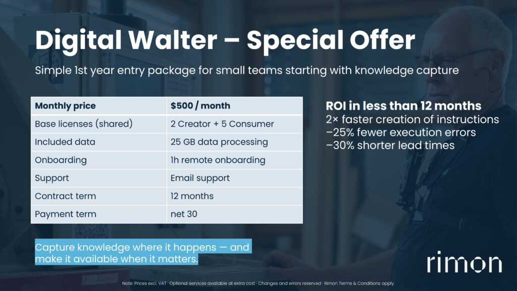 Digital Walter, special offer