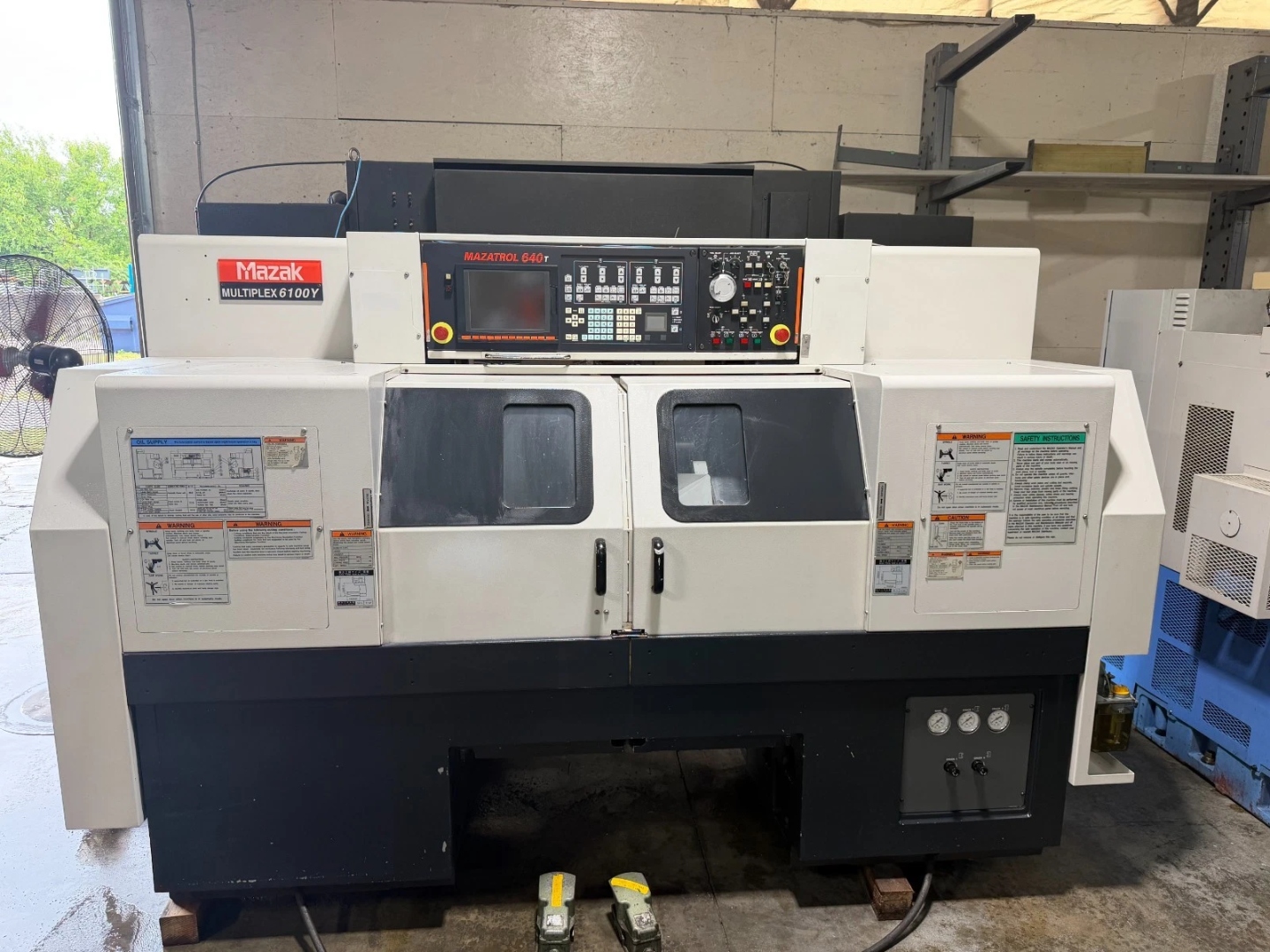 2005 Mazak Multiplex 6100Y twin-spindle CNC lathe with Y-axis and Mazatrol 640T control — for sale